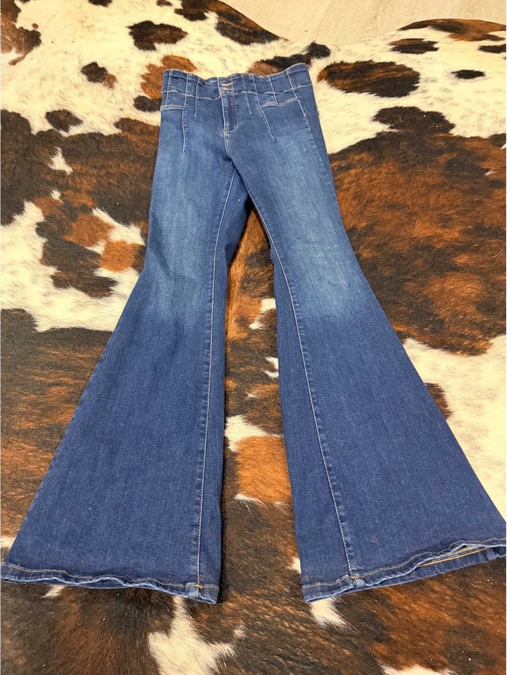 Free People High-Waisted Wide Leg Denim Jeans